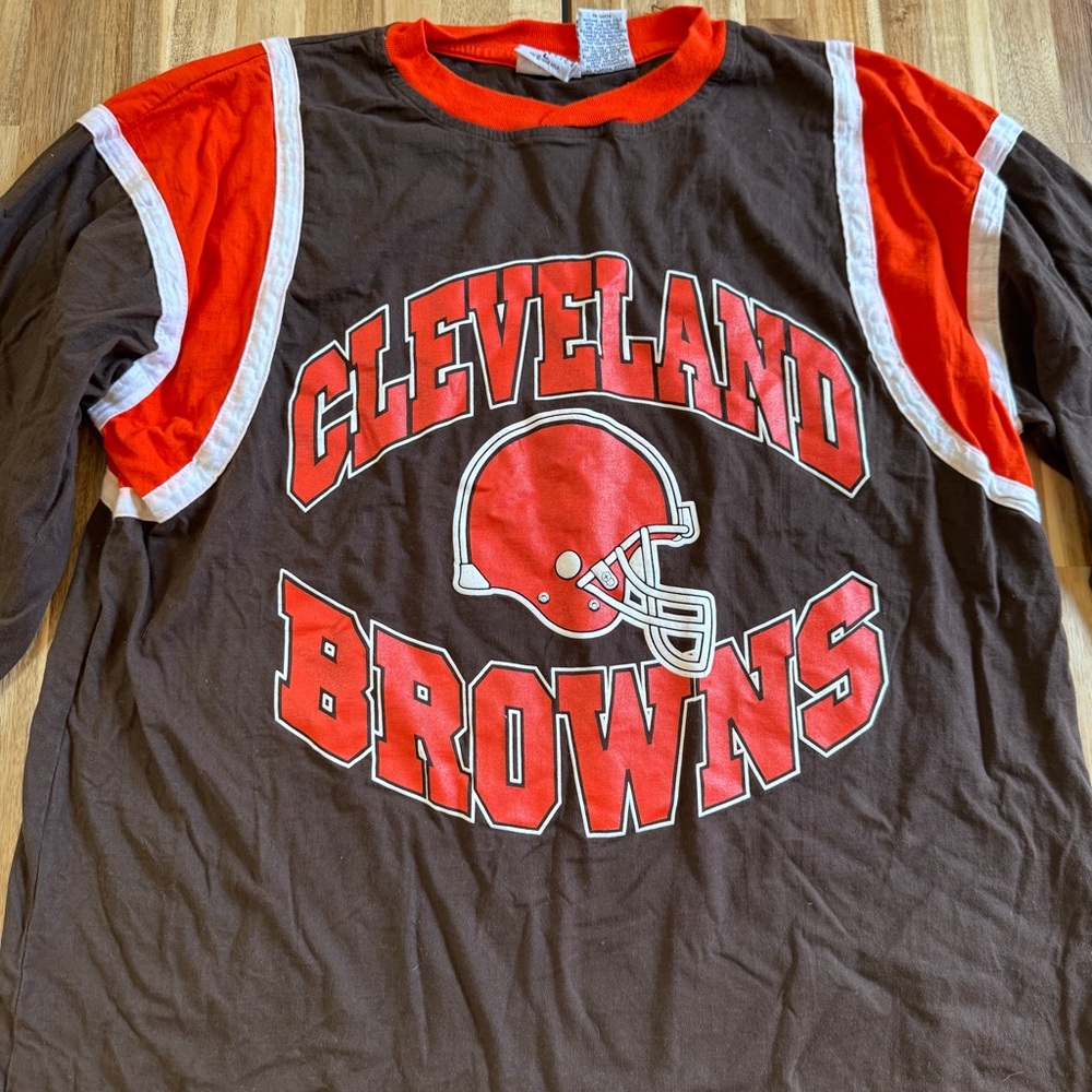 Vintage 1999 Cleveland Browns‎ Iron Knights Athletics Long Sleeve Shirt Mens L